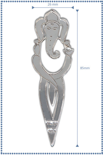 Full Ganesha Bookmark in 92.5% Silver