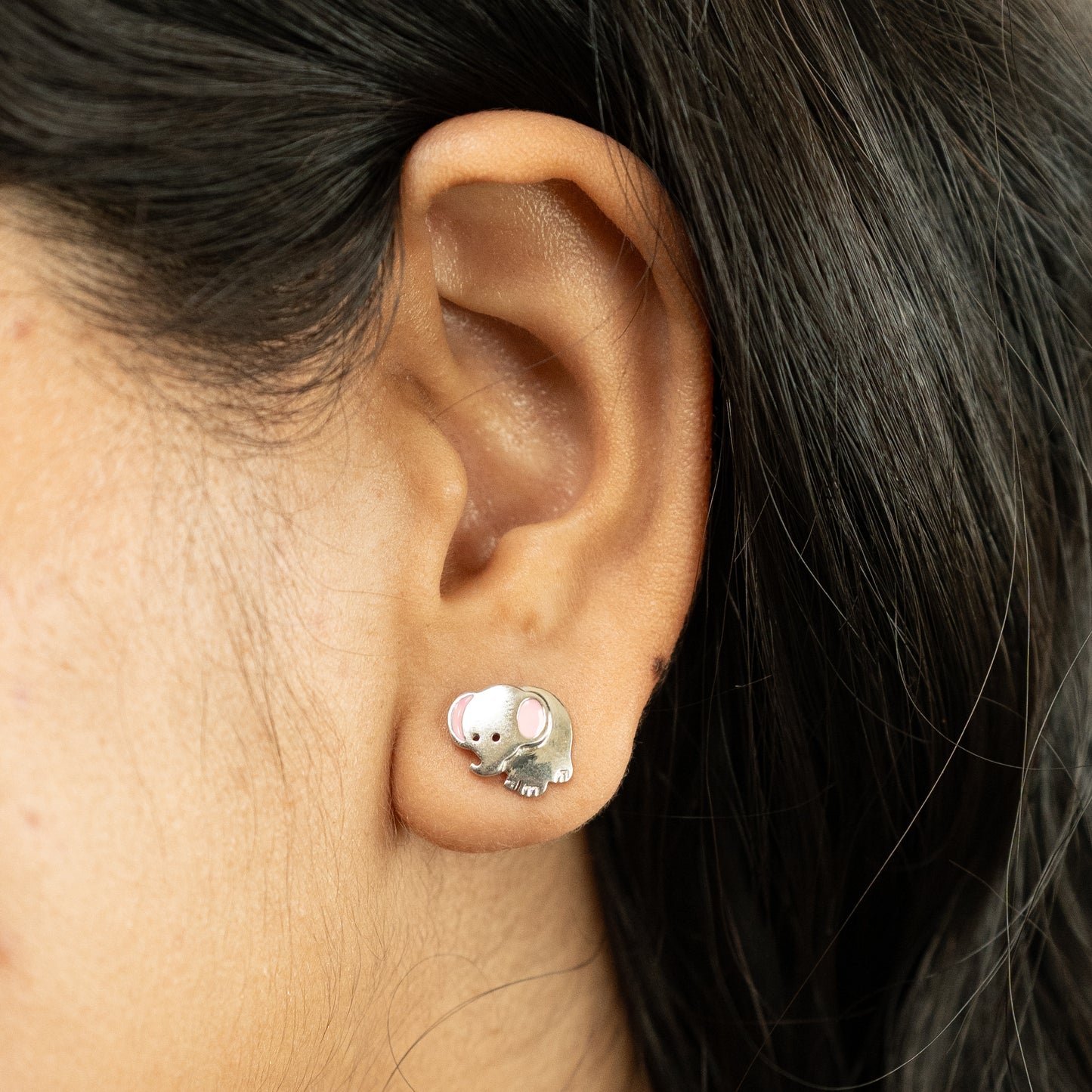 Elephant Earrings in 925 Silver