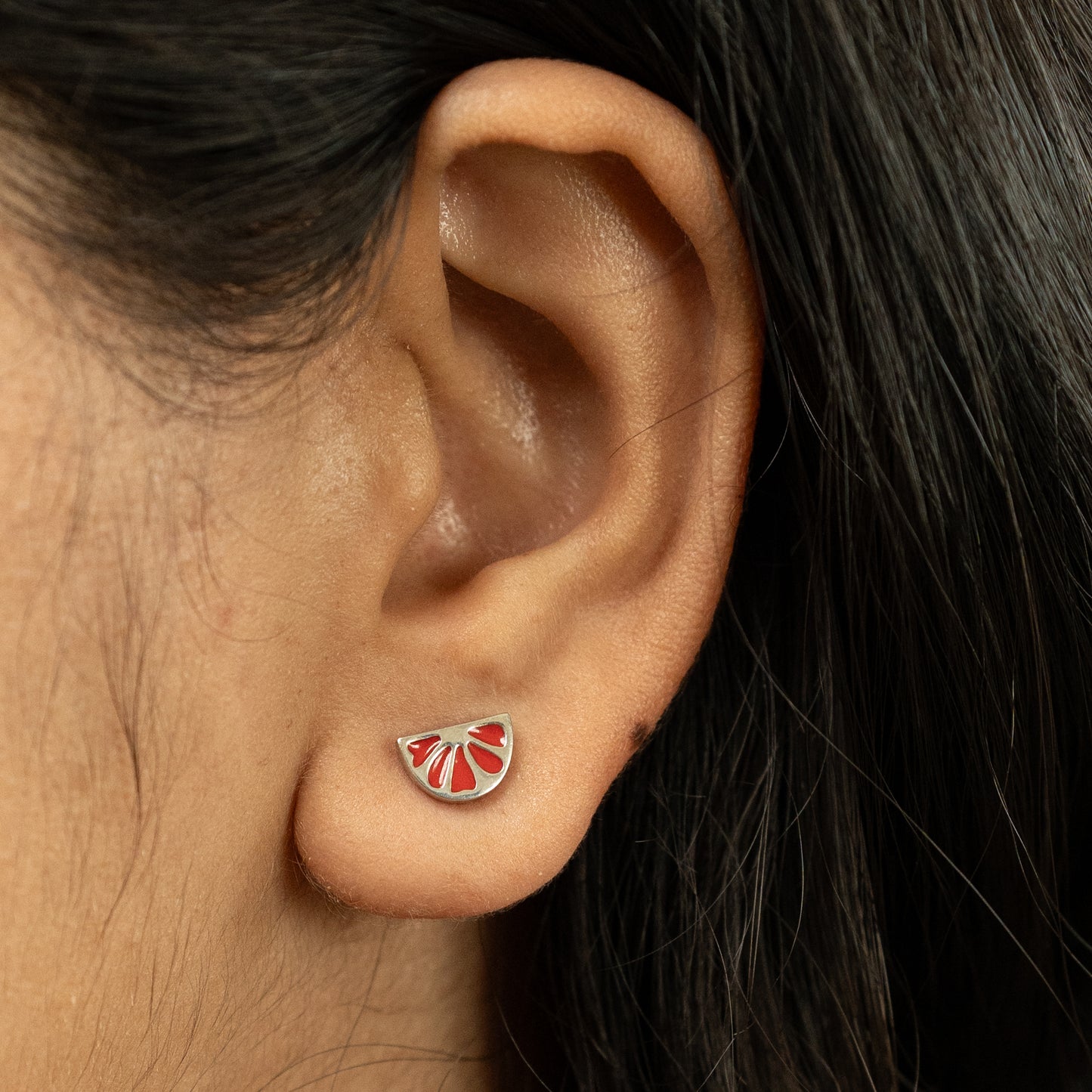 Watermelon Earrings in 925 Silver
