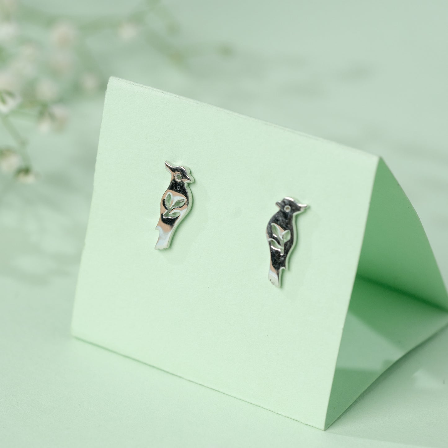Bird Earrings in 925 Silver