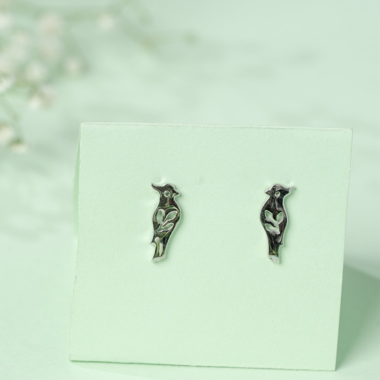 Bird Earrings in 925 Silver