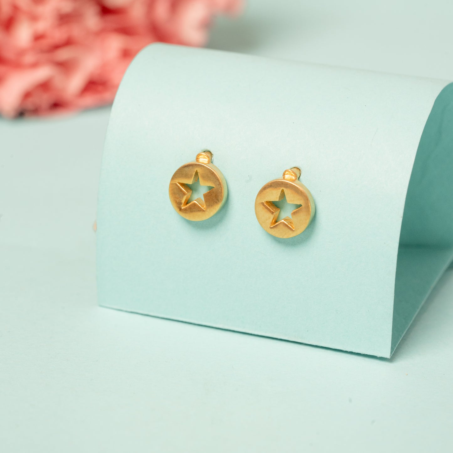 Star in a Circle earrings in 925 Silver
