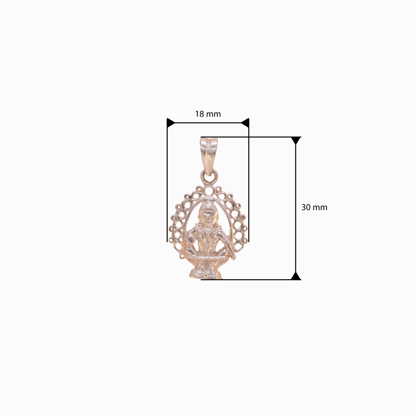Sitting Ayyappan pendent with Arch
