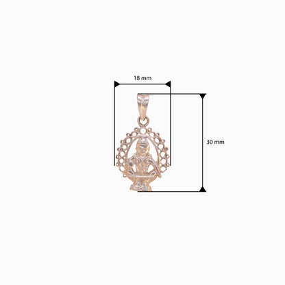 Sitting Ayyappan pendent with Arch