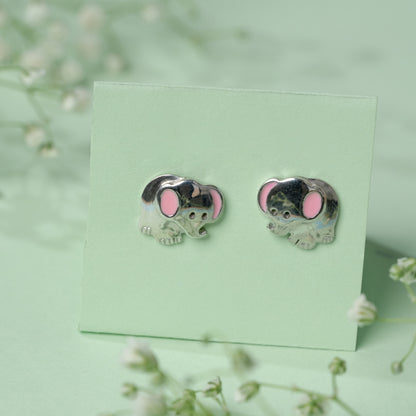 Elephant Earrings in 925 Silver