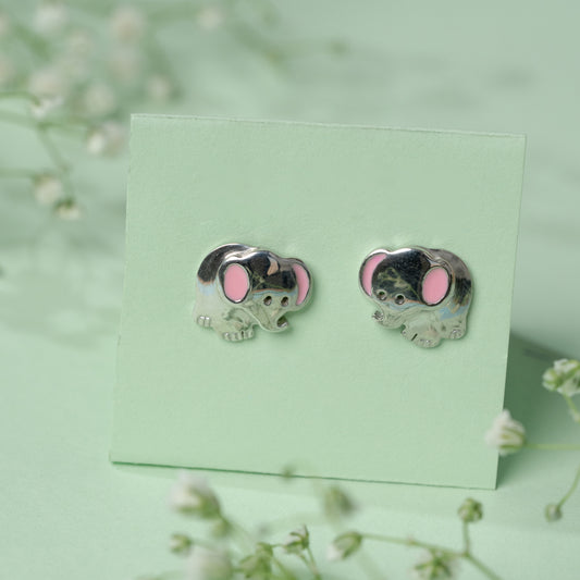 Elephant Earrings in 925 Silver