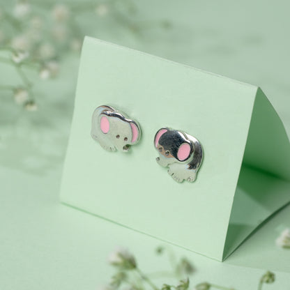 Elephant Earrings in 925 Silver