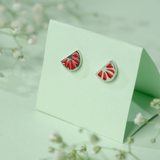 Watermelon Earrings in 925 Silver