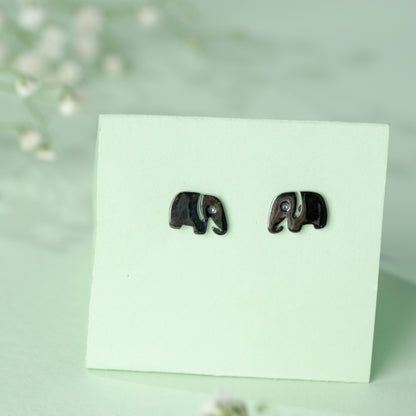 Antique Elephant Earring in 925 Silver