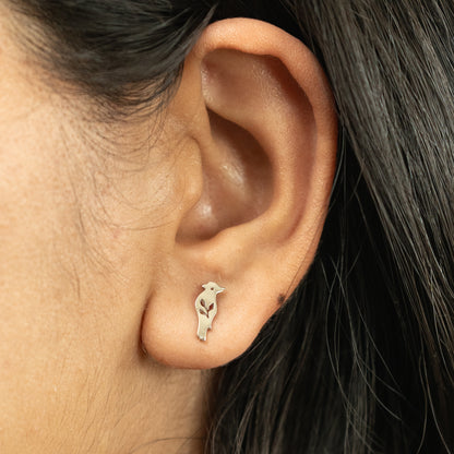 Bird Earrings in 925 Silver