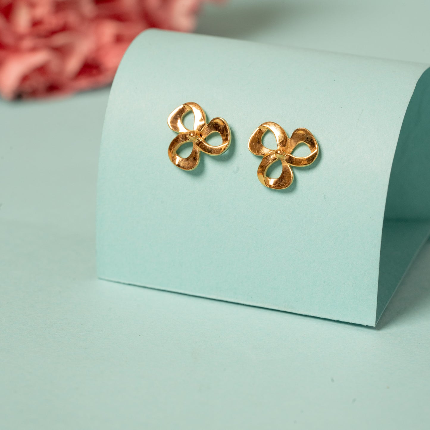 Yellow Swirls Earring in 925 Silver
