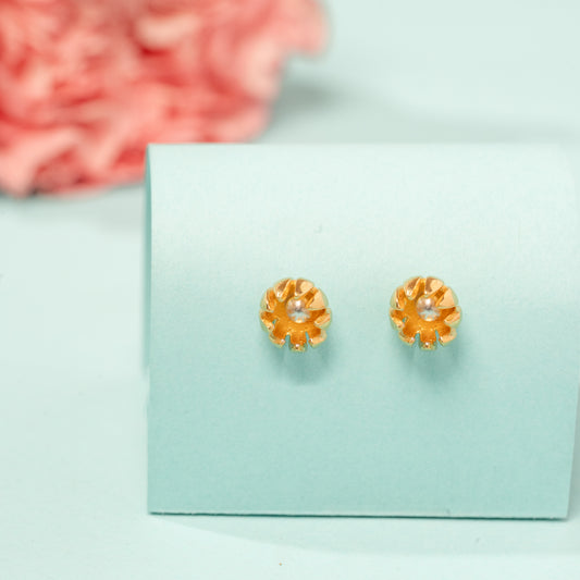 YelGold Flower earring in 925 Silver