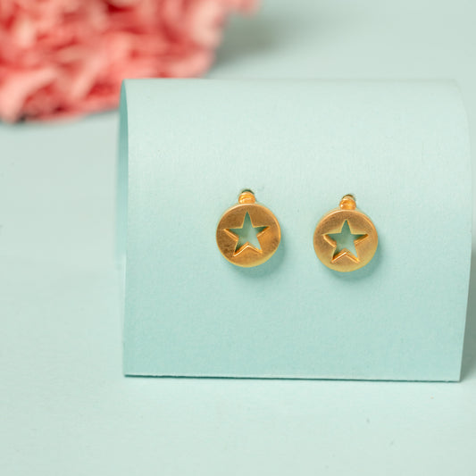 Star in a Circle earrings in 925 Silver