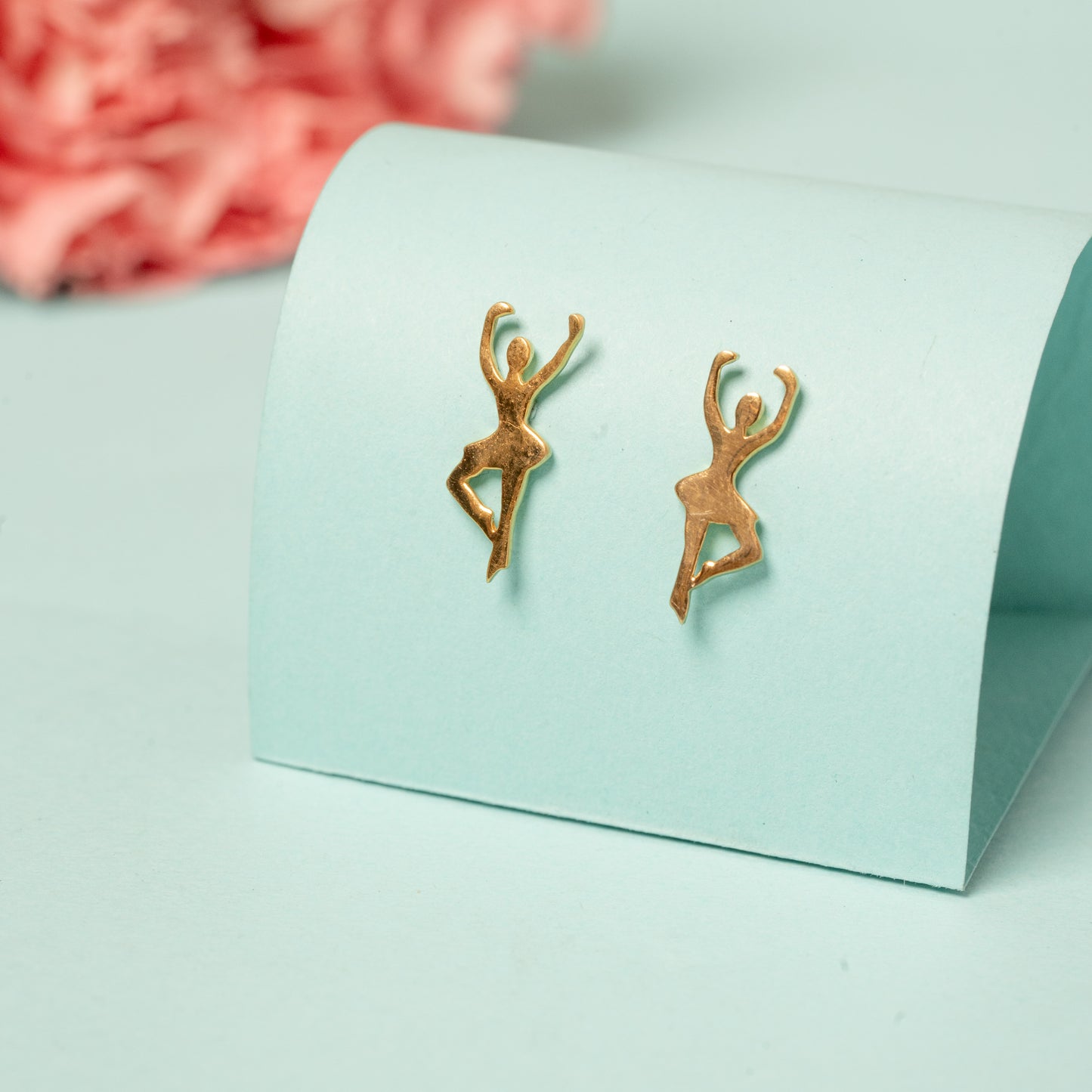 Ballerina YelGold Earrings in 925 Silver