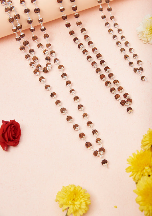 Rudhraksha Mala in 925 Silver