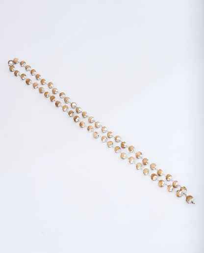 Round Thulasi Beads Mala in 925 Silver
